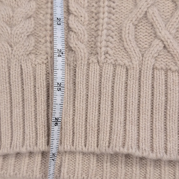 Madewell Cable knit Wool Blend Fisherman Sweater In Off-white Cream Color - Picture 7 of 9
